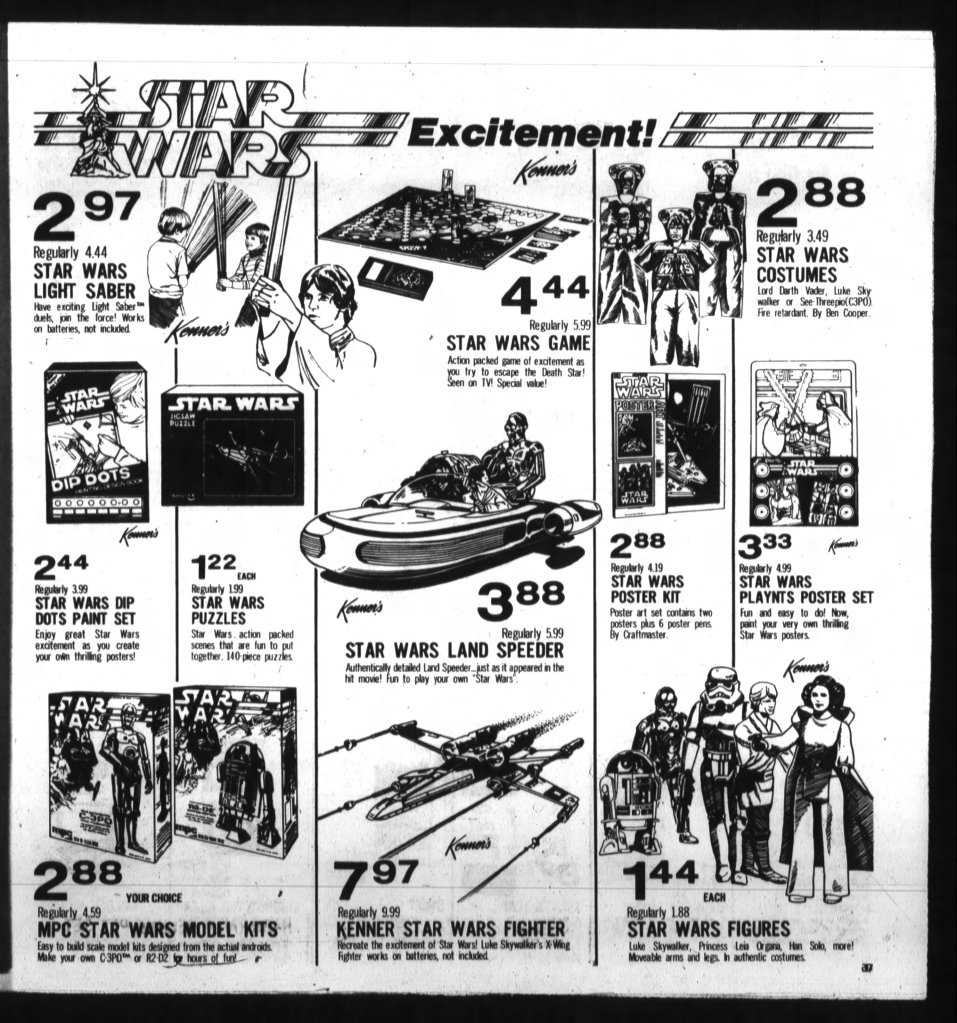 3/14/78 Ad for Star Wars toys