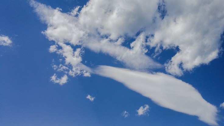 large clouds in a blue sky
